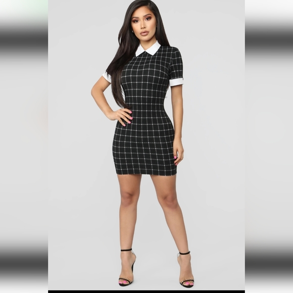 Any Day Of The Week Collared Dress - Black Medium - Picture 4 of 5